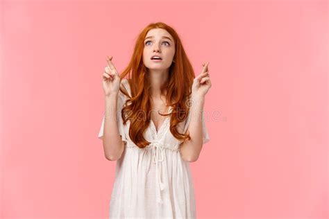 Overwhelmed Amused Pretty Redhead Teen Girl In Nightwear Screaming Excited And Amazed Pointing