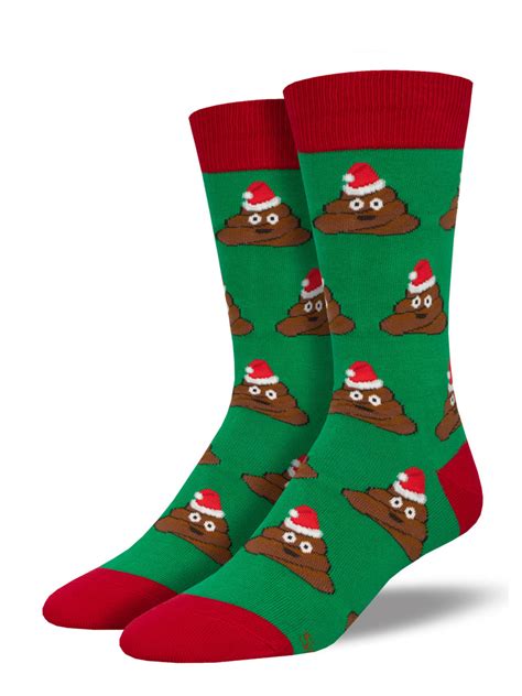 Mens Fun Christmas Socks Toilet Humor Ts By Socksmith