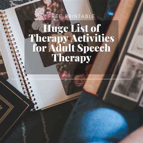 Huge List Of Therapy Activities For Adult Speech Therapy Aphasia