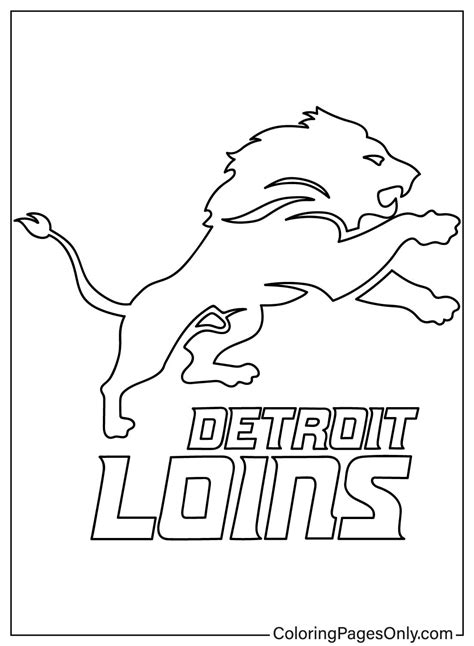 Detroit Lions Coloring Page Free Printable Coloring Pages