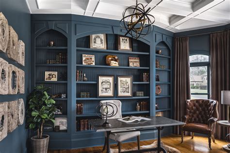 Moody Masculine Home Office — Sara Lynn Brennan Interiors Charlotte