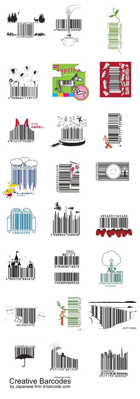 A Great Collection Of Creative Barcodes Barcode Design Barcode Art