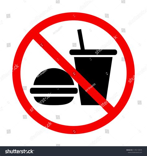 Vektor Stok No Food Allowed Symbol Isolated On Tanpa Royalti