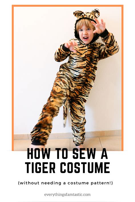 How To Sew A Terrific Tiger Costume Tiger Costume Tiger Costume Diy