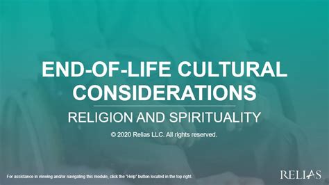 End Of Life Cultural Considerations Religion And Spirituality Relias