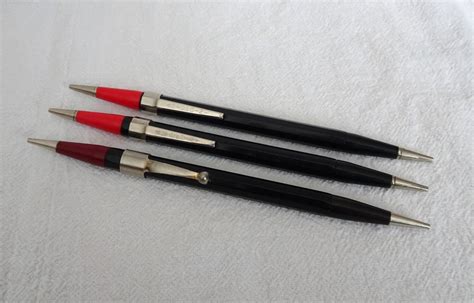 Vintage Autopoint Mechanical Pencils Maroon Dual Red And Black