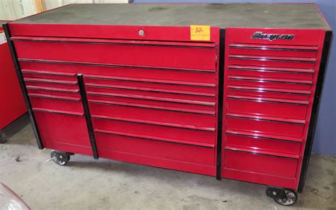 Snap On Tools Rolling Red Metal Multi Drawer Tool Box Cabinet