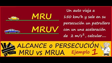 Problemas De ALCANCE MRU Y MRUA Bien Explicado Ejemplo 1 Ejercicios