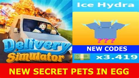 New Codes All Codes Upd New Secret Pets In Egg Delivery Simulator