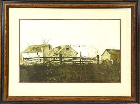 Sold Price Andrew Wyeth Signed Farmhouse Print January 4 0121 1200