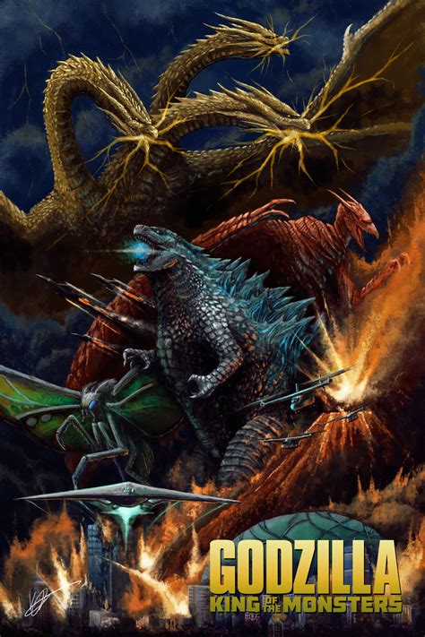 By godzilla geek, kyle yount. Godzilla: King of the Monsters (2019) Full Poster by ...