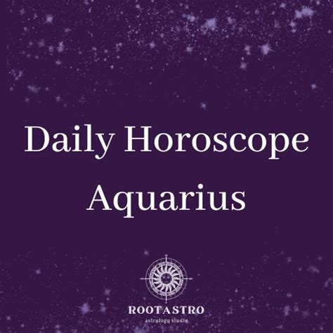 Aquarius Daily Horoscope Astrodiem