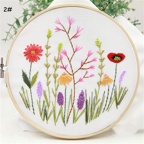 Simple Embroidery Full Kit Plant Embroidery Kits D Vintage Etsy
