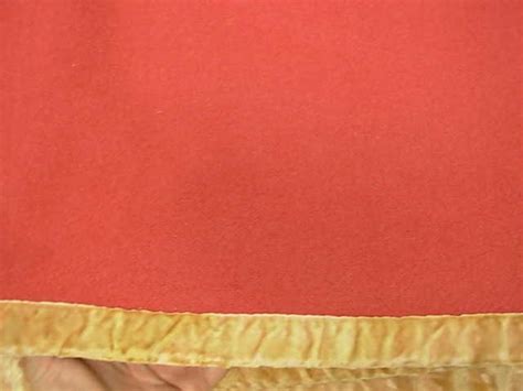 Vintage Belgium Gina Hot Pink Wool Blanket Velvet Edge 42663918