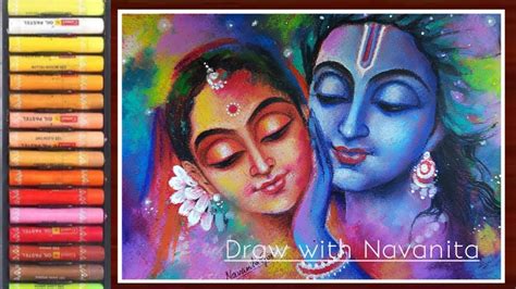 Holi Drawingoil Pastel Drawinghow To Draw Radha Krishna Indian Radha