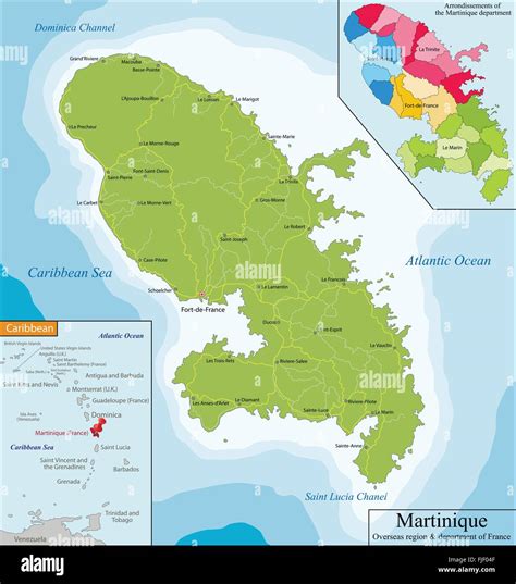 Map Of Martinique Hi Res Stock Photography And Images Alamy