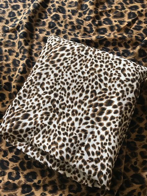 Printed Leopard Fabric Soft Fabric White Fabric With Etsy