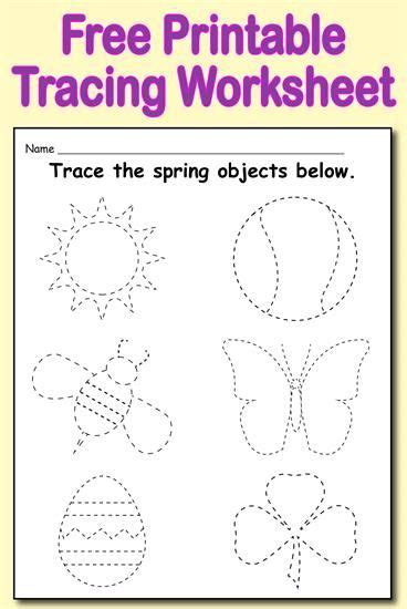 A Printable Worksheet For Trace The Spring Objects Below