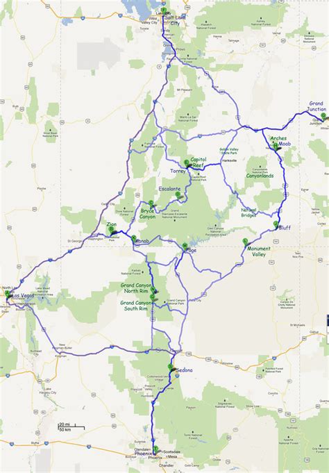 Southern Utah Map Ohiohicks Travel Tips