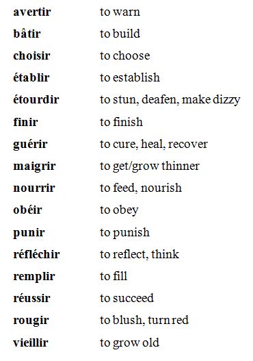 Verbs: -IR | Novel French Learning | Basic french words, French ...