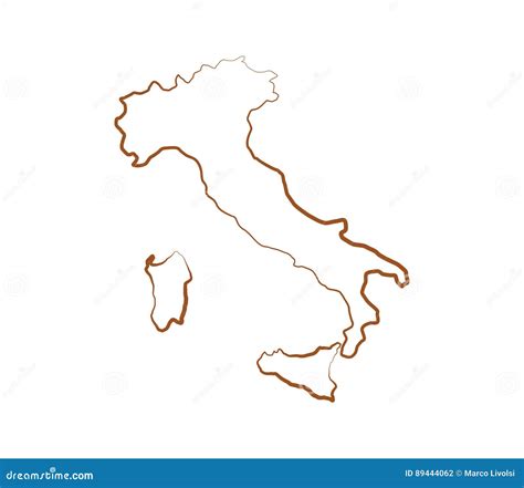 Map Of Italy Illustrated Stock Illustration Illustration Of Gradient