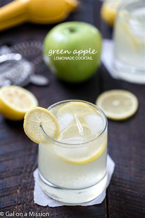 Green Apple Lemonade Cocktail Recipe Lemonade Cocktail Green Apple