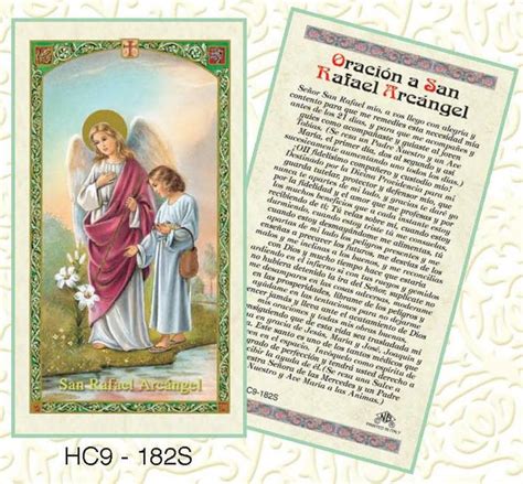 Oracion A San Rafael Arcangel Prayer Cards St Raphael Archangel Prayers