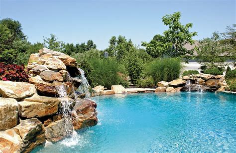 Swimming Pool Rock Waterfall Pictures Blue Haven