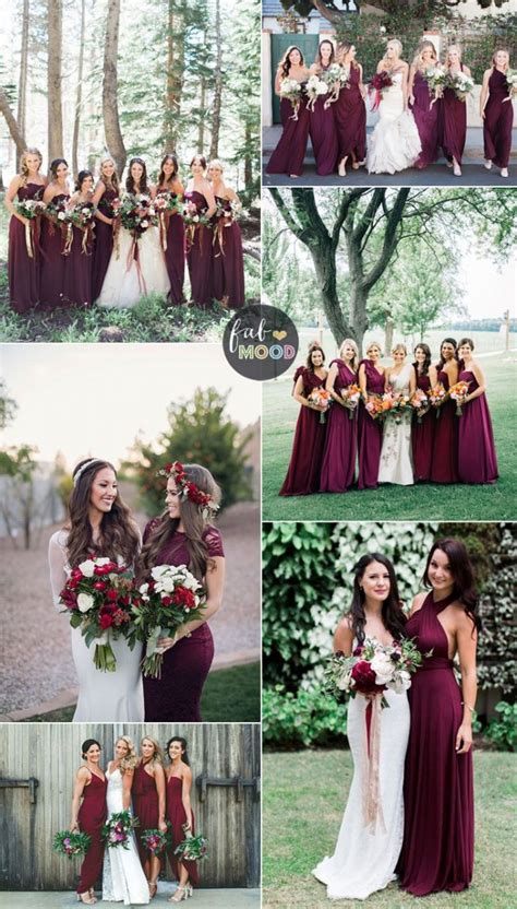 Burgundy Bridesmaid Dresses Make Your Fall Wedding Stand Out