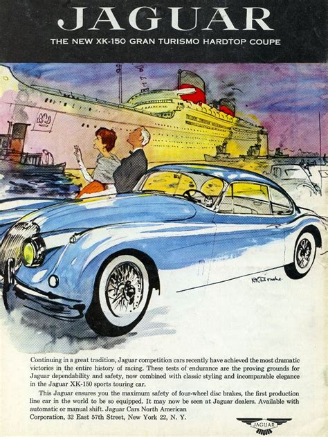 Pin By Al Tuna On Artistic Vintage Illustrations Car Ads Jaguar