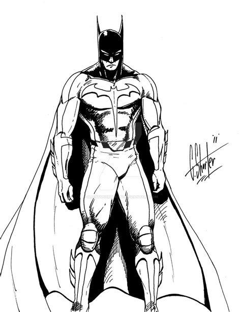 Batman Sketch Inked By Grantshorterart On Deviantart
