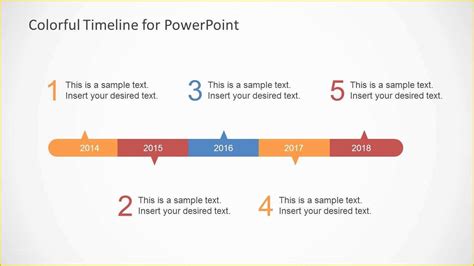 Powerpoint Timeline Template Free Of Colorful Timeline Template For