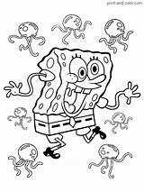 Spongebob Esponja Squarepants Granjero Medusas Pirata sketch template
