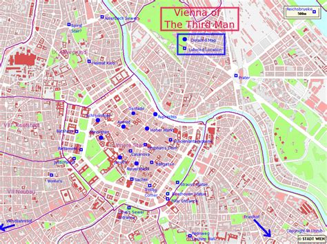 Map Of The Central Part Of Vienna Map Central Part Of Vienna City