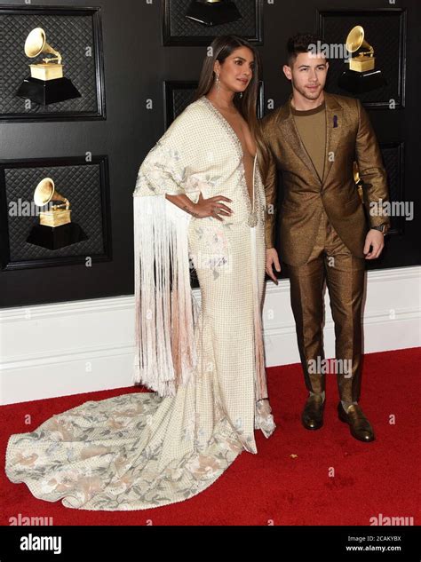 Los Angeles Jan 26 Priyanka Chopra Nick Jonas At The 62nd Grammy