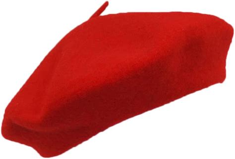 100 Wool Red Beret French Parisian Hat At Amazon Womens Clothing Store