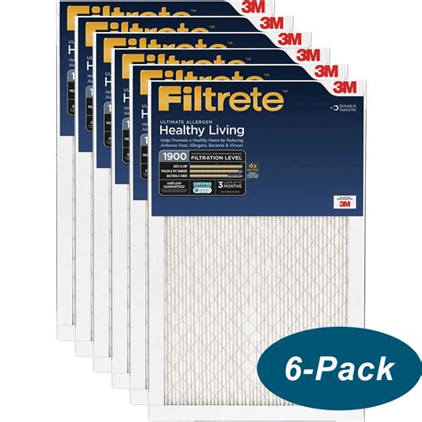 3m Filtrete Ultimate Allergen Reduction Filter 16x25x1 6 Pack