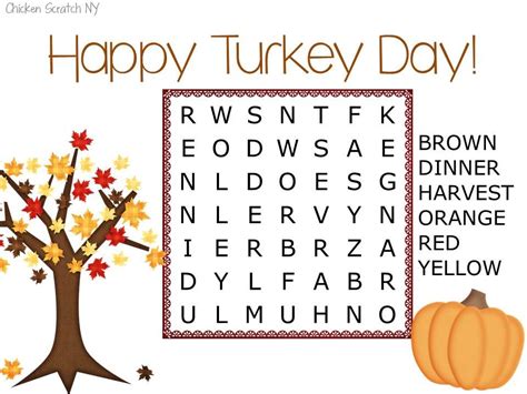 Fall And Thanksgiving Word Search Thanksgiving Words Thanksgiving Word