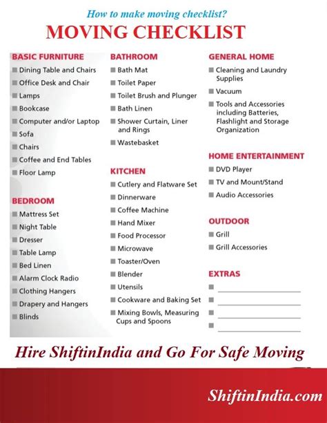 Free House Moving Packing Checklists 25 Tips For Easy