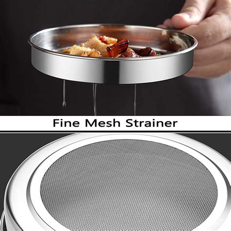 Stainless Steel Bacon Grease Container With Mesh Strainer Fruugo Uk