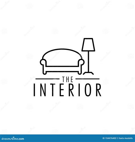 Interior Logo Design Template Vector Isolated Illustration Stock