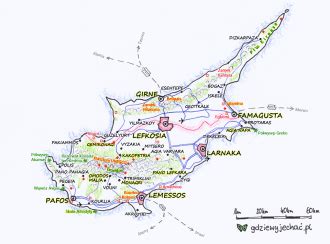 Cypr Mapa Turystyczna Rysunkowa Gdziewyjechac Pl