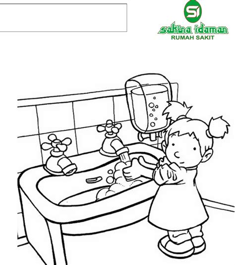 Contoh gambar mewarnai anak mencuci tangan. Kumpulan gambar untuk Belajar mewarnai: Mewarnai Gambar ...