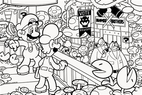 Push pack to pdf button and download pdf coloring book for free. Super Mario Bros Movie Coloring Book by Checomal ...
