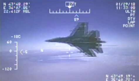 Russian Su 27 Fighter Jet Buzzes Us Spy Plane Over Baltic Sea