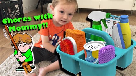 Toddler Plays With Melissa And Doug Cleaning Set Spray Squirt Squeegee