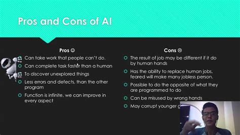 Artificial Intelligence Pros And Cons Youtube