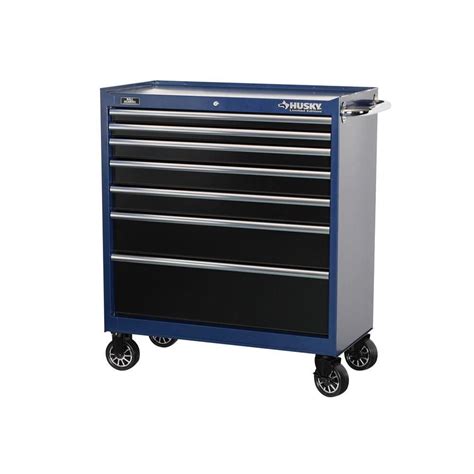 Garage cabinets husky garage cabinets heavy duty plastic. Husky 37 in. 7-Drawer Tool Cabinet with Blue Body and ...