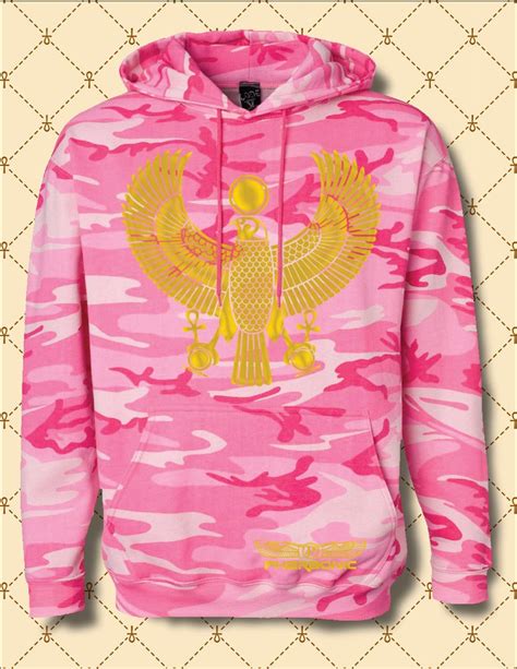 womens gold foil heru custom camo hoodie pharaonic brand