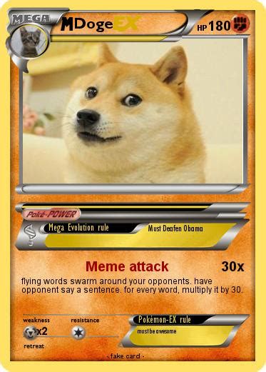 Pokémon Doge 2993 2993 Meme Attack My Pokemon Card